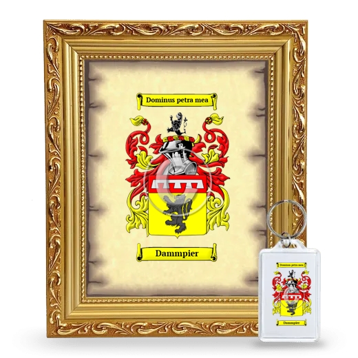 Dammpier Framed Coat of Arms and Keychain - Gold