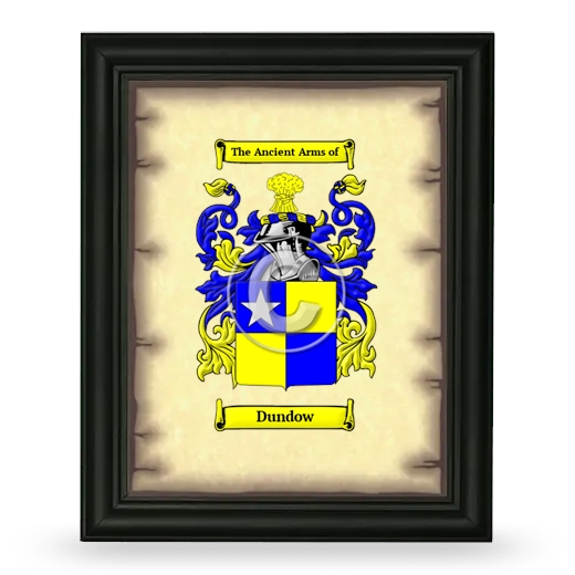 Dundow Coat of Arms Framed - Black