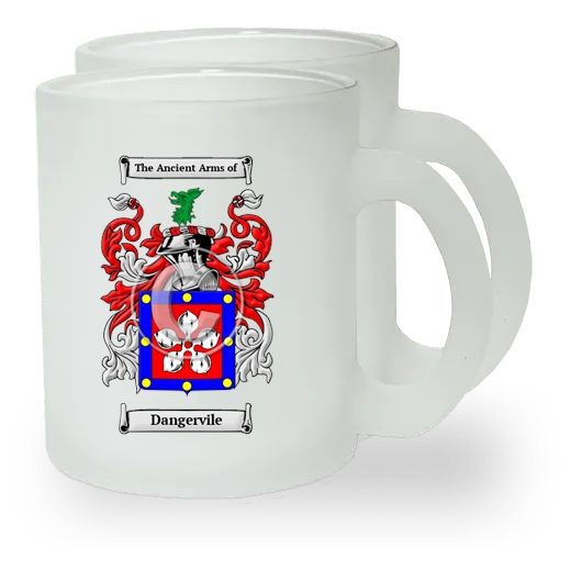 Dangervile Pair of Frosted Glass Mugs