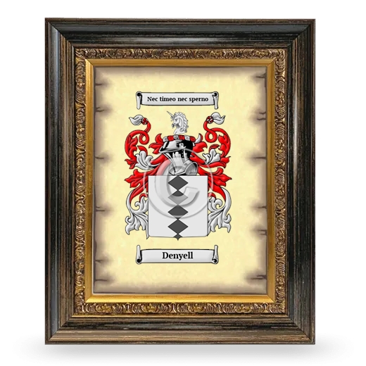 Denyell Coat of Arms Framed - Heirloom