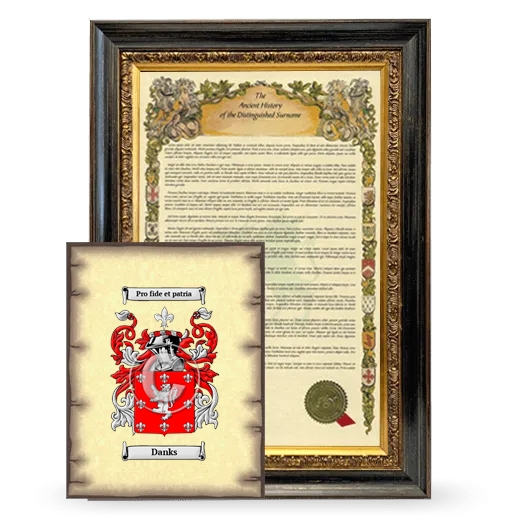 Danks Framed History and Coat of Arms Print - Heirloom