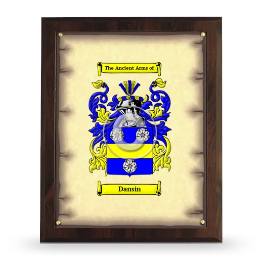 Dansin Coat of Arms Plaque