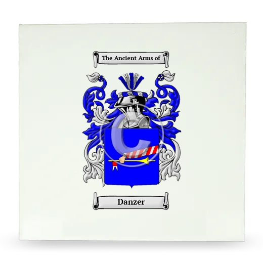 Danzer Large Ceramic Tile with Coat of Arms