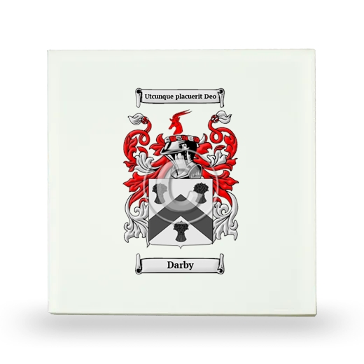 Darby Small Ceramic Tile with Coat of Arms