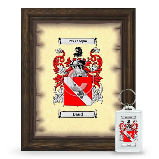 Daud Framed Coat of Arms and Keychain - Brown