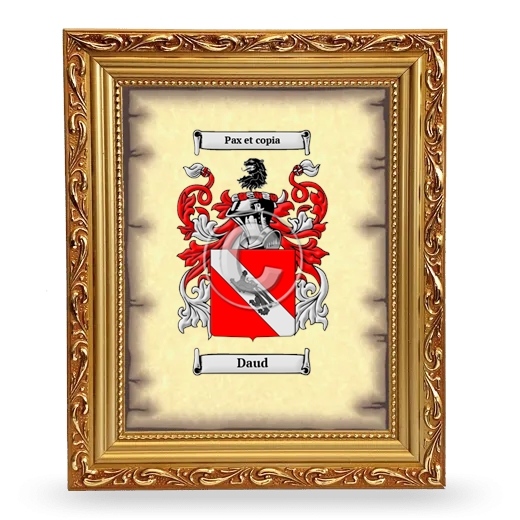 Daud Coat of Arms Framed - Gold