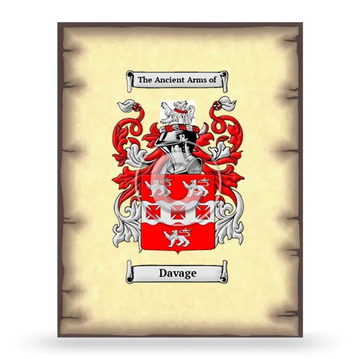 Davage Coat of Arms Print