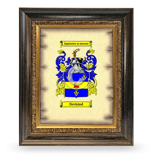 Devisind Coat of Arms Framed - Heirloom