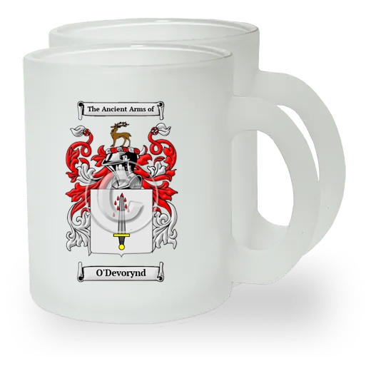 O'Devorynd Pair of Frosted Glass Mugs