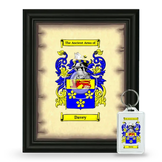 Davey Framed Coat of Arms and Keychain - Black