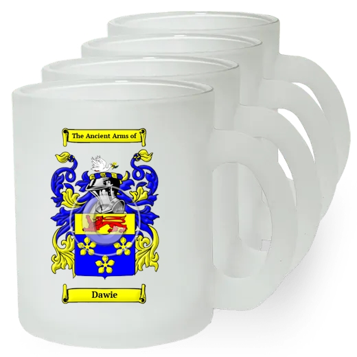Dawie Set of 4 Frosted Glass Mugs