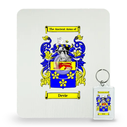 Devie Mouse Pad and Keychain Combo Package