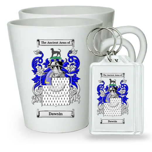 Dawsin Pair of Latte Mugs and Pair of Keychains