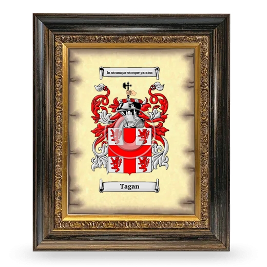 Tagan Coat of Arms Framed - Heirloom
