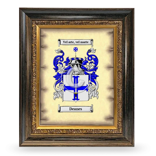 Deanes Coat of Arms Framed - Heirloom