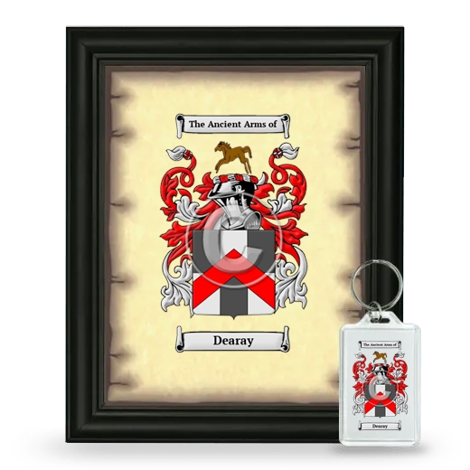 Dearay Framed Coat of Arms and Keychain - Black