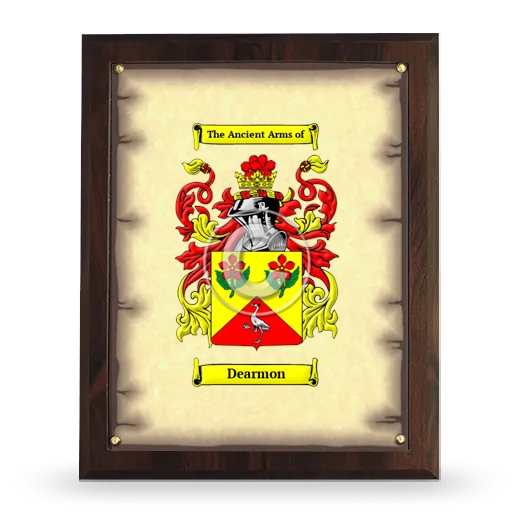 Dearmon Coat of Arms Plaque