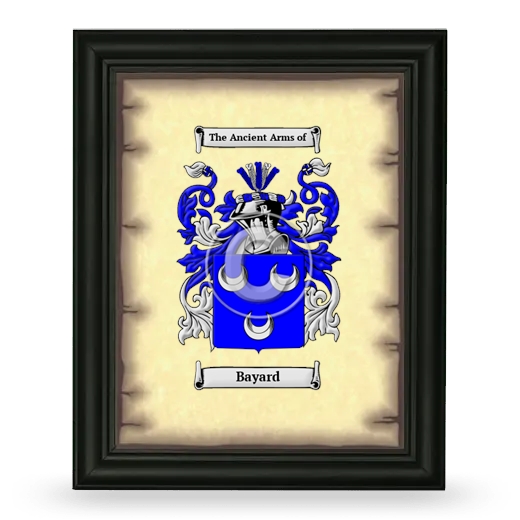 Bayard Coat of Arms Framed - Black