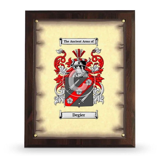 Degier Coat of Arms Plaque