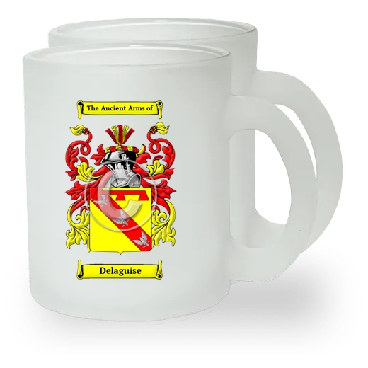 Delaguise Pair of Frosted Glass Mugs