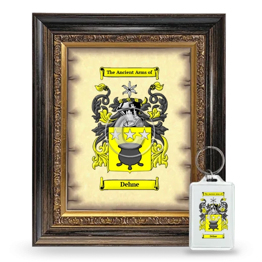 Dehne Framed Coat of Arms and Keychain - Heirloom