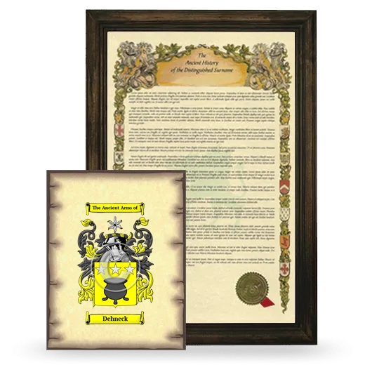 Dehneck Framed History and Coat of Arms Print - Brown