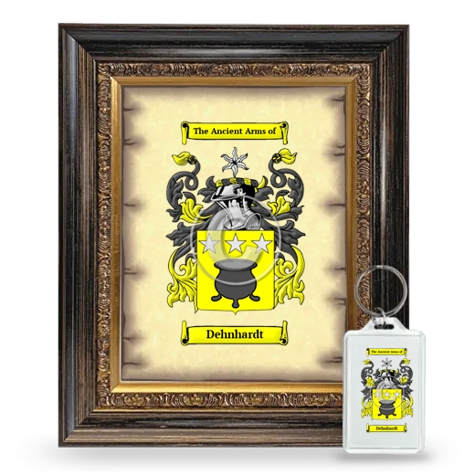 Dehnhardt Framed Coat of Arms and Keychain - Heirloom