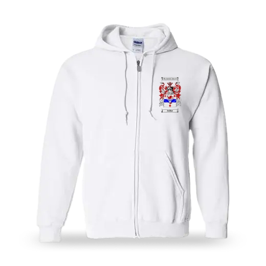 Dallint Unisex Coat of Arms Zip Sweatshirt - White