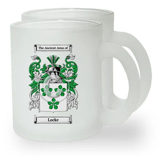 Locke Pair of Frosted Glass Mugs