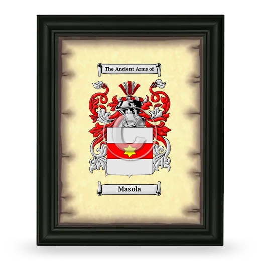 Masola Coat of Arms Framed - Black