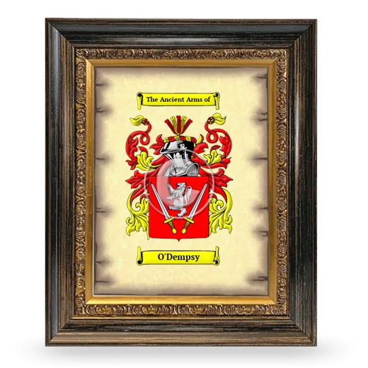 O'Dempsy Coat of Arms Framed - Heirloom