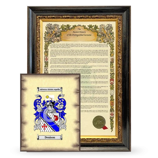 Denison Framed History and Coat of Arms Print - Heirloom