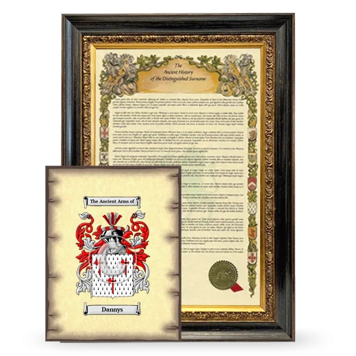 Dannys Framed History and Coat of Arms Print - Heirloom