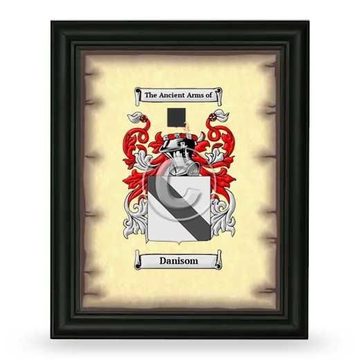 Danisom Coat of Arms Framed - Black