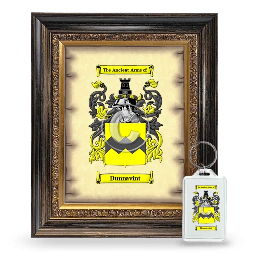 Dunnavint Framed Coat of Arms and Keychain - Heirloom