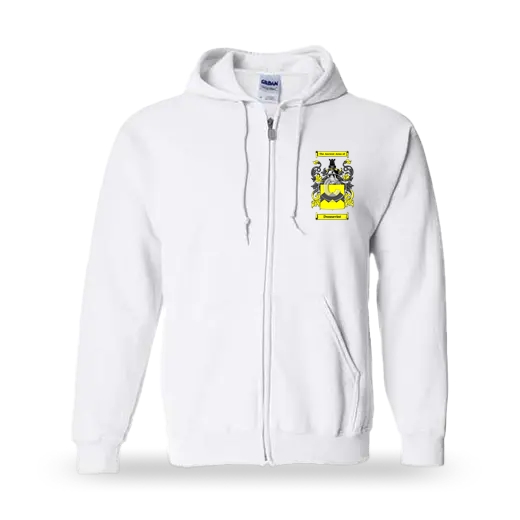 Dunnavint Unisex Coat of Arms Zip Sweatshirt - White