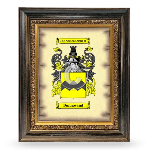 Dunnovand Coat of Arms Framed - Heirloom