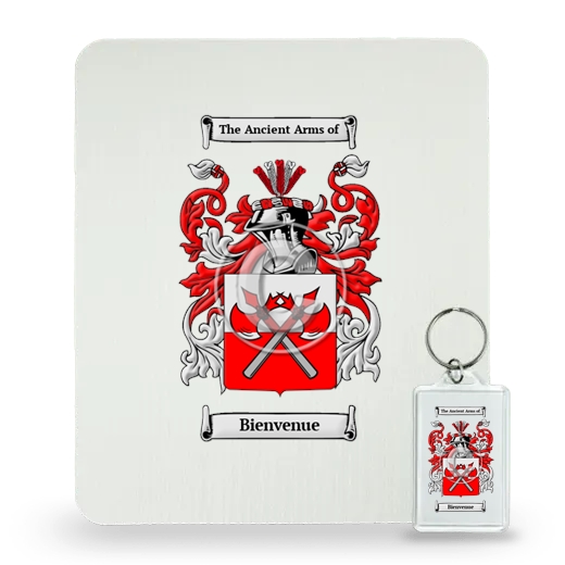 Bienvenue Mouse Pad and Keychain Combo Package
