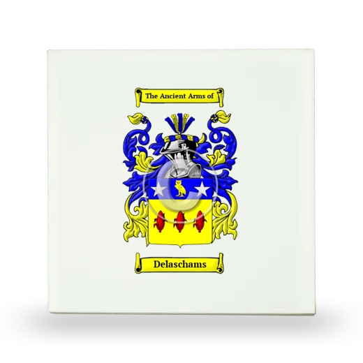 Delaschams Small Ceramic Tile with Coat of Arms