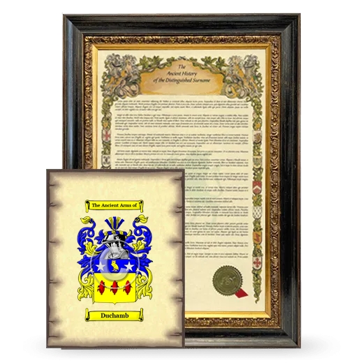 Duchamb Framed History and Coat of Arms Print - Heirloom