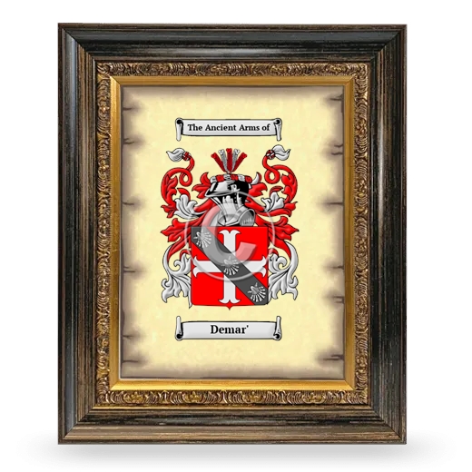 Demar' Coat of Arms Framed - Heirloom