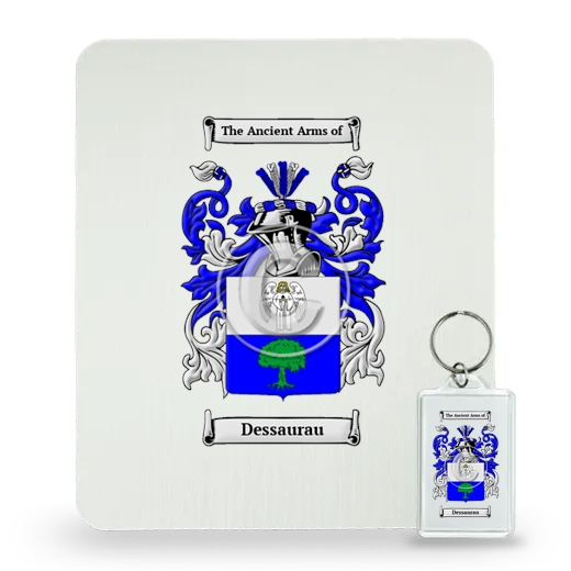 Dessaurau Mouse Pad and Keychain Combo Package