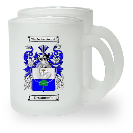 Dessaurault Pair of Frosted Glass Mugs