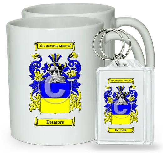 Detmore Pair of Coffee Mugs and Pair of Keychains