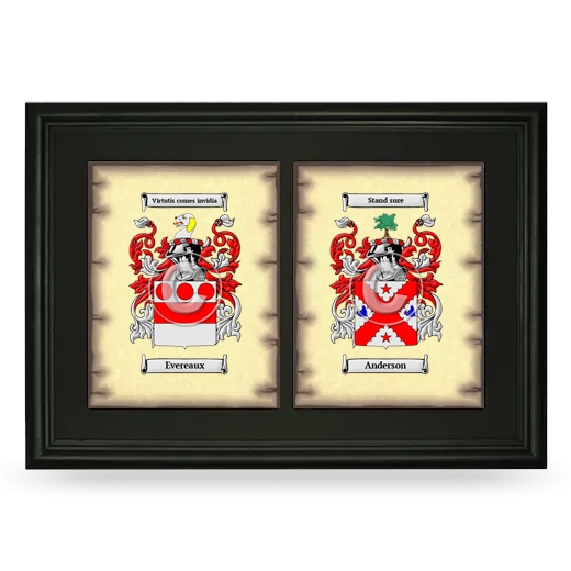 Double Coat of Arms Framed - Black