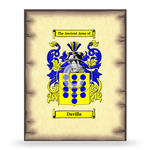 Davilla Coat of Arms Print