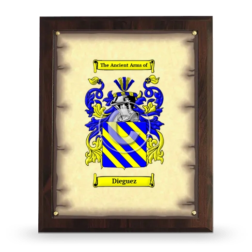 Dieguez Coat of Arms Plaque