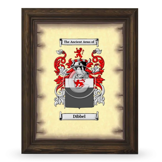 Dibbel Coat of Arms Framed - Brown