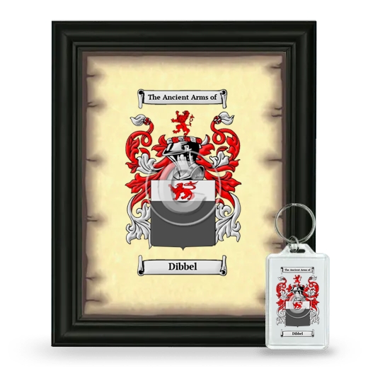 Dibbel Framed Coat of Arms and Keychain - Black