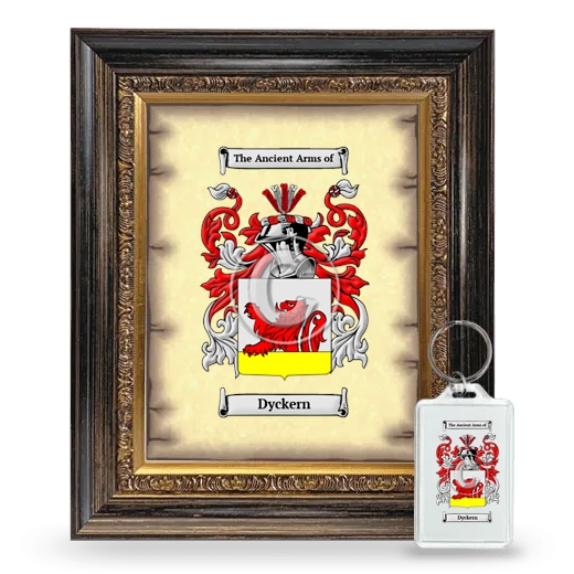 Dyckern Framed Coat of Arms and Keychain - Heirloom